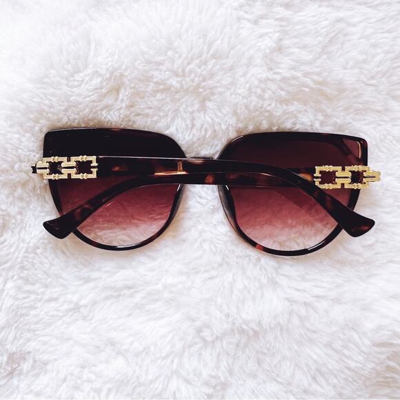 Liana Tortoise Brown Sleek Sunglasses - Picture 11 of 11